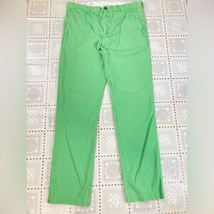Club Monaco Men's Pants 33x34 Green Connor Modern Slim Fit Chino Dress Casual